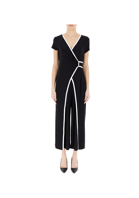 Tuta Joseph Ribkoff donna 251048 Nero regular fit scollo a v elasticizzato zip JOSEPH RIBKOFF | Tute | 251048110